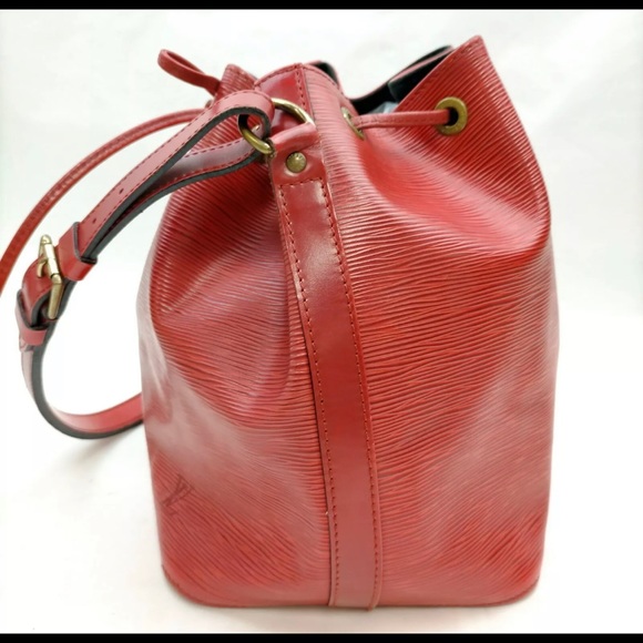 Louis Vuitton LV Shoulder Bucket Epi Noe Bag Red Burgundy - Picture 2 of 9